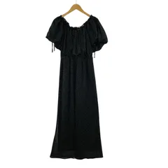 COCO DEAL ココディール ドットシフォンワンピース size2/ブラック