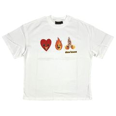 ドリューハウス アイコン スリッパプリント 半袖 Tシャツ ホワイト S