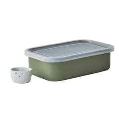 メーカー正規品 新品 野田琺瑯 Nodahoro ぬか漬け小町 1.9L ぬか床 1kg 冷蔵庫用 水取器付属 オリーブ TK-19OLのサムネイル
