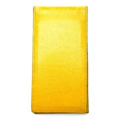 【楠本質店/元住吉】エルメス　HERMES　メモ帳　レザー　イエロー　文房具　刻印○R  男女兼用のサムネイル