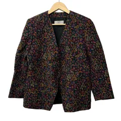 VALENTINO(バレンチノ) ジャケット レディース - 黒×レッド×マルチ 長袖/肩パッド/キルティング/秋/冬のサムネイル