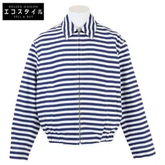 GUCCI　グッチ　【新品同様/国内正規/25年製】837918 ZATAS ZIPPED JACKET IN COTTON JACQUARD WITH GG PRINT GGジャガード ボーダー ジップアップ ブルゾン/　46のサムネイル
