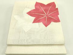 A◇着物くつろぎ 夏物 露草に紅葉 太鼓 正絹 薄物 絽 紗 松葉仕立て