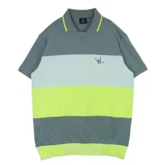 1piu1uguale3 ウノピュウノウグァーレトレ GRT223 POE490 S/S POLO SPORTS BORDER ボーダー 半袖 ポロシャツ グレー系 イエロー系 ホワイト系 L V 5【中古】のサムネイル