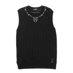 FENDI フェンディ FZX142 AN3J カシミヤ ニットベスト ビーズ  ブラック系 52 [240101595012] メンズのサムネイル
