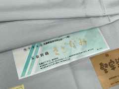 筬波明石 明石縮み よろけ 希少 夏物 薄物 着物 正絹 伝統工芸品