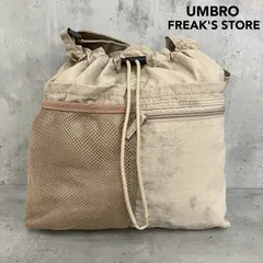 UMBRO FREAK'S STORE 別注 ナイロン ショルダーバッグ 巾着 バッグ ベージュ アンブロ フリークスストア コラボ 斜め掛け 軽量 メッシュポケット アウトドア カジュアル メンズ レディース 人気 ★ ■■のサムネイル