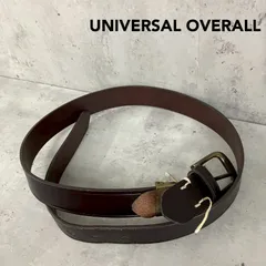 UNIVERSAL OVERALL ユニバーサルオーバーオール レザーベルト ブラウン 本革 ベルト シンプル カジュアル レディース メンズ ユニセックス 小物 アクセサリー 茶色 幅広 おしゃれ 人気 大人 コーデ アクセント ★ ■■のサムネイル