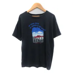 エーグル AIGLE Tシャツ カットソー 半袖 プリント S 紺 ネイビー /YK30