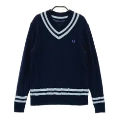 FRED PERRY フレッドペリー  Vネック ニットセーター  ネイビー系 XS [240101620034] レディースのサムネイル