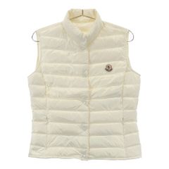 MONCLER ホワイト ダウンベスト - メルカリ