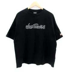 ワイルドシングス WILDTHINGS Tシャツ カットソー 半袖 ロゴ刺繍 L 黒 ブラック /SM16のサムネイル