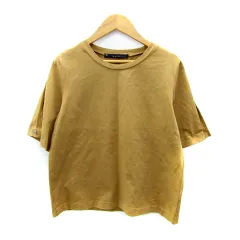 マルティニーク martinique カットソー Tシャツ 半袖 ラウンドネック 無地 茶 ブラウン /SY37のサムネイル