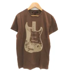 ベンシャーマン Ben Sherman Tシャツ カットソー クルーネック 半袖 プリント S 茶色 ブラウン ベージュ /HO35のサムネイル