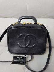極美品】シャネルCHANELキャビアスキン黒ショルダーバッグ正規品ココ