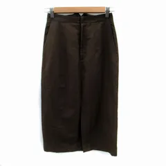 シンゾーン Shinzone タイトスカート ロング丈 ウール 麻 リネン混 34 XS 小さいサイズ 茶 ブラウン /SM25のサムネイル