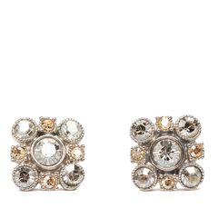 CHANEL ピアス C13V 両耳 クリスタル シャネル 付属品あり シルバー 
