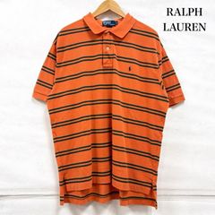 PolobyRalphLaurenポロバイラルフローレンボーダーポロシャツ橙色L 