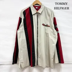 トミーヒルフィガー 90s vintage ヴィンテージ レーシングジャケット モトクロス ロゴ 刺繍 フルジップ ジップアップ ワッペン パッチ メンズ XL ISItems【USED】【古着】【中古】50160640
