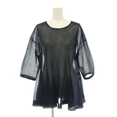プルミエ アロンディスモン 1er Arrondissement Marisol別注 シアーペプラムニット カットソー 七分袖 ネイビー /HK ■OSのサムネイル