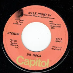 7” Dr. Hook Walk Right In / Sexy Energy 4423 Capitol Records /00080