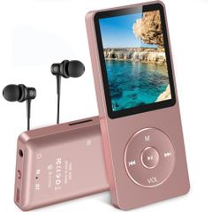 AGPTEK MP3 Player, HiFi Music Player, Ultra-lightweight, 16GB Built-in (Expandable up to 64GB), Button Operation, 40 Hours Playback, Lossless Sound, FM Radio, Direct Recording, Alarm, Easy Operation, Compact, Suitable for Commuting/Running/Yoga (ff6a4329)