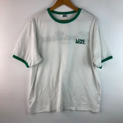 LOVE BOAT リンガーTシャツ レディース 3L ホワイト×グリーン 41710062のサムネイル