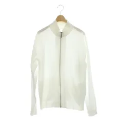 コムサメン COMME CA MEN カーディガン M 白 無地 スタンドカラー 長袖 ジップアップ /JPのサムネイル