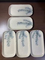 角田淳 八角皿 角切り長方皿 中サイズ クリーム ホワイト 陶磁器 角皿