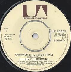 7” Bobby Goldsboro Summer (The First Time) UP35558 United Artists Recor /00080