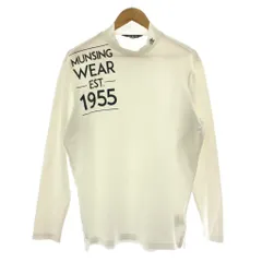 マンシングウェア MUNSINGWEAR Tシャツ LL 白 ホワイト 長袖 モックネック ロゴプリント /DUのサムネイル