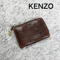 KENZO ケンゾー マルチコインケース L字ファスナー レザー ダークブラウンのサムネイル