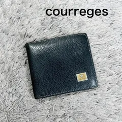 courreges クレージュ 二つ折り財布 レザー プレートロゴのサムネイル