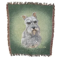 vintageラグ ブランケット マルチカバー タペストリー ミニチュアシュナウザー ドッグ アニマル Rug Blanket Dog Animal 2846