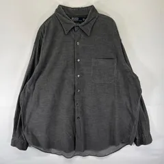 古着 ポロバイラルフローレン Polo by Ralph Lauren コーデュロイ 長袖シャツ 大きいサイズ 胸ポケット 2XL  グレー系 無地 メンズのサムネイル