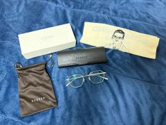 アンバレンタイン メガネ 度なし 伊達メガネ ネイビー ブルー 未使用品 