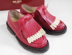 PINK HOUSE ◆ フリンジキルト付 パンチング コンビシューズ 赤 Mサイズ レザー 靴 ピンクハウス ◆J3-0のサムネイル