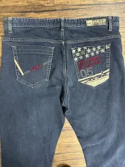 プーさん FUBU コレクション Y2K ヒップホップ デニム パンツ インディゴデニム 36サイズのサムネイル