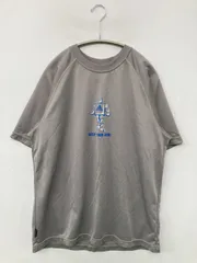 adidas アディダス Tシャツ/カットソー L グレー 前面プリント ブランドロゴ 半袖 ミドル丈 クルーネック(丸首) メンズ