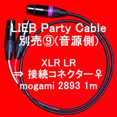 【 LIEB PARTY CABLE 】別売⑨(音源側) XLR ♀ LR ⇒ 接続コネクター♀