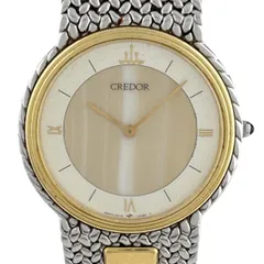 セイコー SEIKO クレドール 5A74-0240 腕時計 SS YG クォーツ アイボリー系 メンズ 【中古】のサムネイル