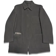 COMME des GARCONS HOMME コムデギャルソンオム　AD1997 97AW ジップアップブルゾン　ウールメルトン　ロング丈　コート　ジャケット　田中オム　アーカイブ　ブラックのサムネイル