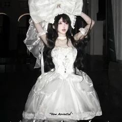 新品 月光誓 ロリータ ロリィタ Lolita 白ロリ 甘ロリ 姫ロリ プリンセスドレス 月光嫁衣 小天鹅 バレエ風 ワンピース コスプレ 衣装 撮影 舞台 発表会 ハロウィン