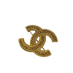 極美品✨ CHANEL シャネル ブローチ ラインストーン ゴールド 2005 