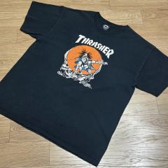 00's THRASHER Uncle Sam Logo Tシャツ フレイムタグ 希少 00s THRASHER フレイムタグ uncle sam ロゴT XL - メルカリ