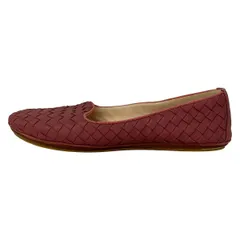 BOTTEGA VENETA(ボッテガヴェネタ) フラットシューズ レディース美品  - ピンク イントレチャート/アウトソール張替済 レザーのサムネイル