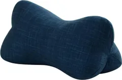 イケヒコ 寝具 まくら クッション ほね枕 約32×15cm ネイビー 日本製 低反発チップ 足枕 腰当 もっちり #2918939のサムネイル