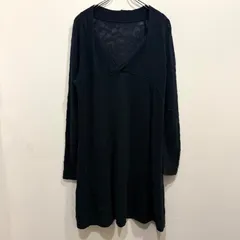 ヨーガンレール Jurgen Lehl ネイビーグリーン 編み柄 ニットワンピース チュニック セミロング セーター M【送料込み】のサムネイル