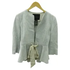 ダブルスタンダードクロージング ダブスタ DOUBLE STANDARD CLOTHING ジャケット ブルゾン リボン 38 白 ホワイト 1129 ■YHS8のサムネイル