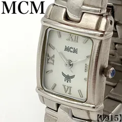 稼動品 Working item エムシーエム MCM 腕時計 レディース Ladies クォーツ Quartz 6991 レクタンギュラー スクエア ローマンインデックス 白文字盤 アナログ シルバーカラー 金属バンド ヴィンテージ　0915‪のサムネイル
